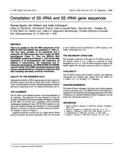 Compilation of 5S rRNA and 5S rRNA gene