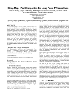 Story-Map: iPad Companion for Long Form TV Narratives