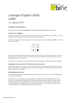 L&ouml;sungen Englisch (AHS) Lesen