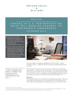 change in us partnership tax rules will require changes to