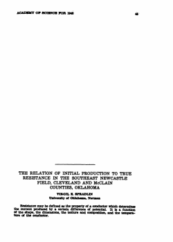 The Relation of Initial Production to True Resistance in the
