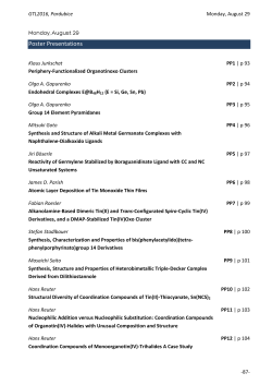 Poster Presentations