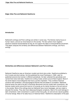 Edgar Allan Poe and Nathaniel Hawthorne