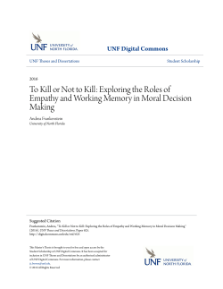 Exploring the Roles of Empathy and Working Memory in Moral