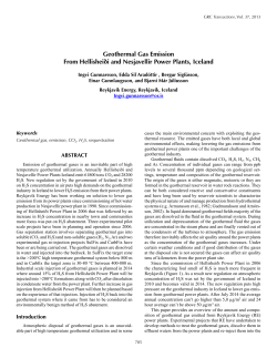 Geothermal Gas Emission From Hellishei&eth;i and Nesjavellir Power