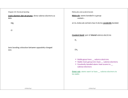 Lewis electron-dot structures: show valence electrons as dots Mg Cl