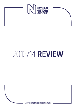 Annual review 2013/2014 - Natural History Museum
