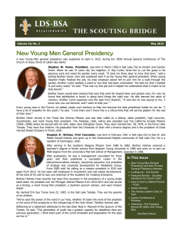 New Young Men General Presidency THE SCOUTING BRIDGE