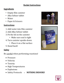 Rocket Instructions Ingredients &bull; Empty film canister &bull; Alka