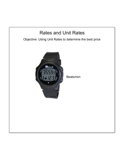 Rates and Unit Rates