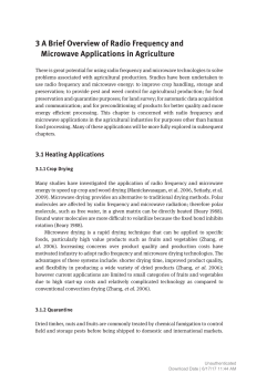 3 A Brief Overview of Radio Frequency and Microwave Applications
