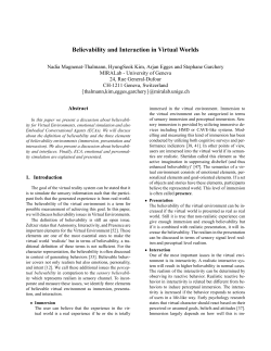 Believability and Interaction in Virtual Worlds