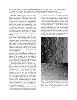 IMPACT CRATERS ON CERES - Planetary Crater Consortium