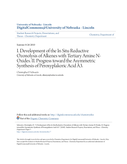 I. Development of the In Situ Reductive Ozonolysis of Alkenes with