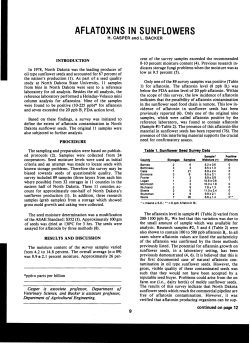 AFLATOXINS IN SUNFLOWERS
