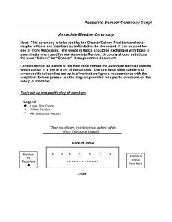 Associate Member Ceremony Script