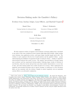 Decision-Making under the Gambler`s Fallacy: