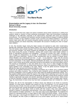 1 Emancipation and its Legacy in Iran: An Overview