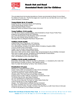 Reach Out and Read Annotated Book List for Children