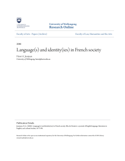 Language(s) and identity(ies) in French society