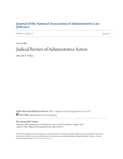 Judicial Review of Administrative Action