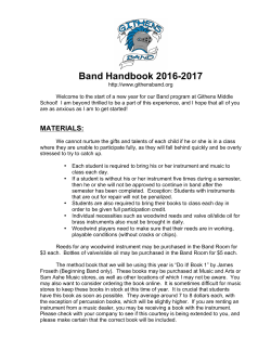 Band Handbook 2016-2017 - Githens Middle School Band