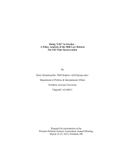 Doing &ldquo;Life&rdquo; in Sweden &ndash; A Policy Analysis of the 2006 Law Reform