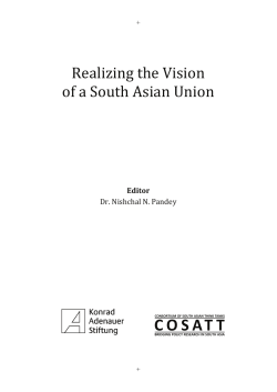Realizing the Vision of a South Asian Union
