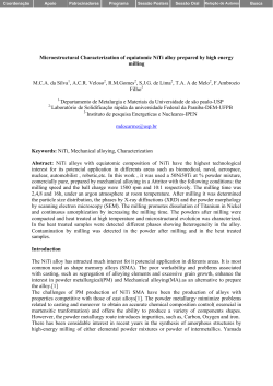 Microestructural Characterization of equiatomic NiTi alloy