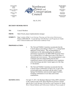 Crystal Springs Hatchery Facilities