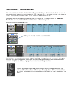 Mini-Lesson #2 &ndash; Automation Lanes