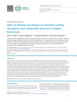Effect of altitude and season on microbial activity, abundance and