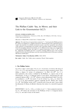 Yau, its Mirror, and their Link to the Grassmannian G(2,7)