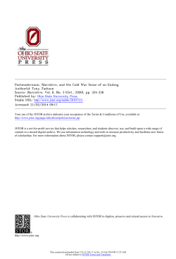 Postmodernism, Narrative, and the Cold War Sense of an Ending