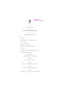 STATUTE LAW REVISION ACT 2012