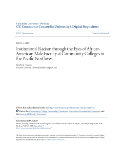 Institutional Racism through the Eyes of African American Male