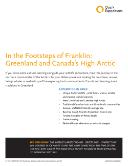 In the Footsteps of Franklin: Greenland and Canada`s High Arctic