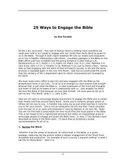 25 Ways to Engage the Bible