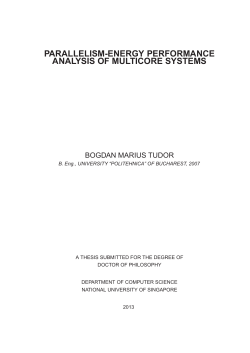 parallelism-energy performance analysis of multicore systems