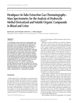 Headspace In-Tube Extraction Gas Chromatography&ndash; Mass