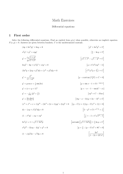 Math Exercices