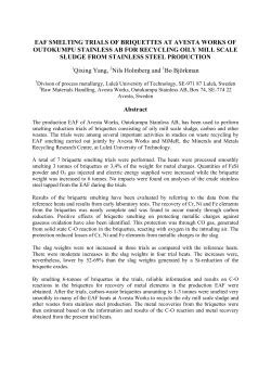 Suggestions on smelt-reduction tests of waste