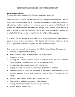 CONSTANCY AND CHANGE IN US FOREIGN POLICY By Monroe