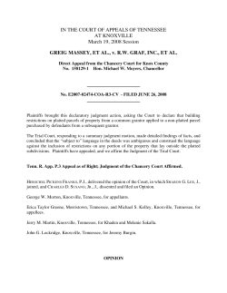 GREIG MASSEY, ET AL., v. RW GRAF, INC., ET AL.