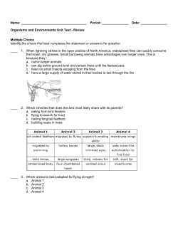 Organisms and Environments Unit Test
