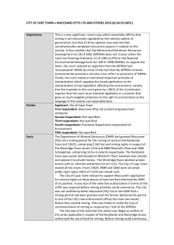 CITY OF CAPE TOWN v MACCSAND (PTY) LTD AND OTHERS 2010