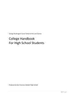 Carver College Handbook - George Washington Carver School of
