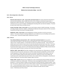 Tech Conference Schedule for Moberly in PDF