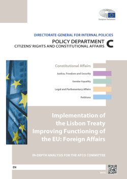Implementation of the Lisbon Treaty Improving Functioning of the EU