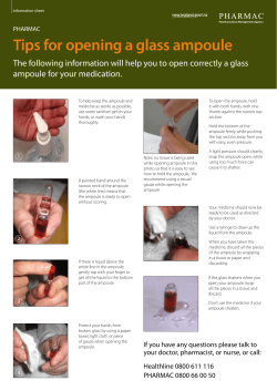 Tips for opening a glass ampoule